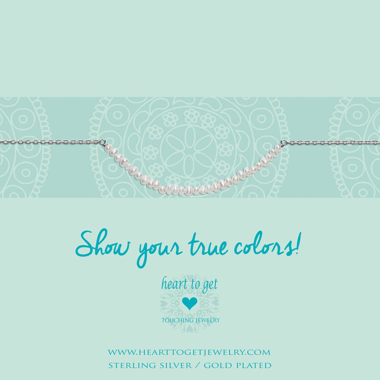 Heart To Get B219Sgp15S Armband Zilverkleurig Klein Edelsteen Pearl Is Van De Show Your True Colors! Collectie