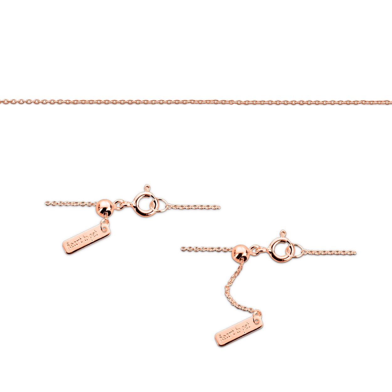 HEART TO GET rosé verguld verstelbare armband tot 18 CM.