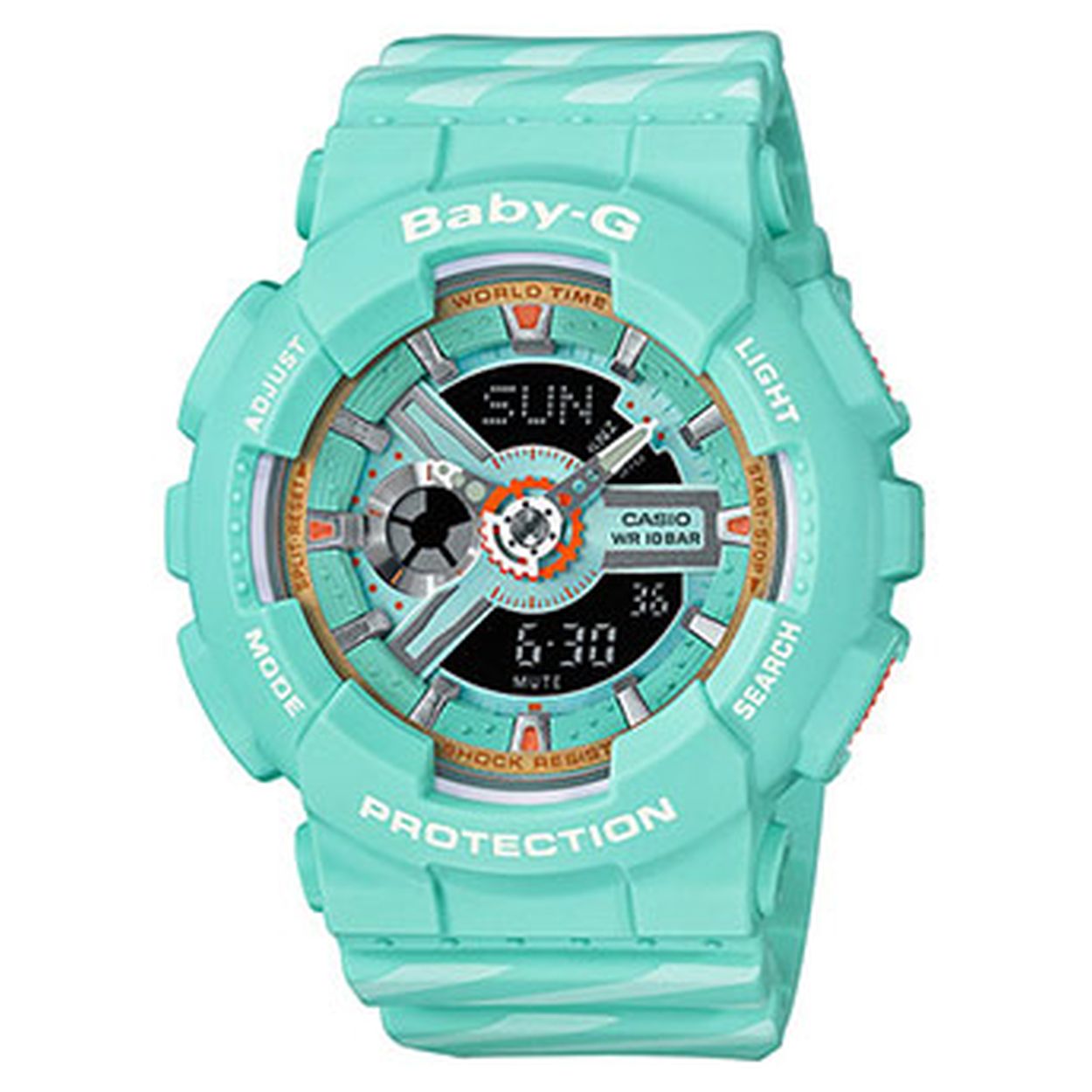 Algemeen
Geslacht: dames
Model: BA-110CH-3AER

Voordelen
- band plastic/silicone groen
- analoog en led display
- wijzerplaat groen met zilvere streepjes
- draagcomfort door licht gewicht
- boven gem. waterdicht: zwemmen/duiken
- bevat lichtfunctie
- quartz
- maat kast 43,4mm (breedte) 15,8mm (dikte)




