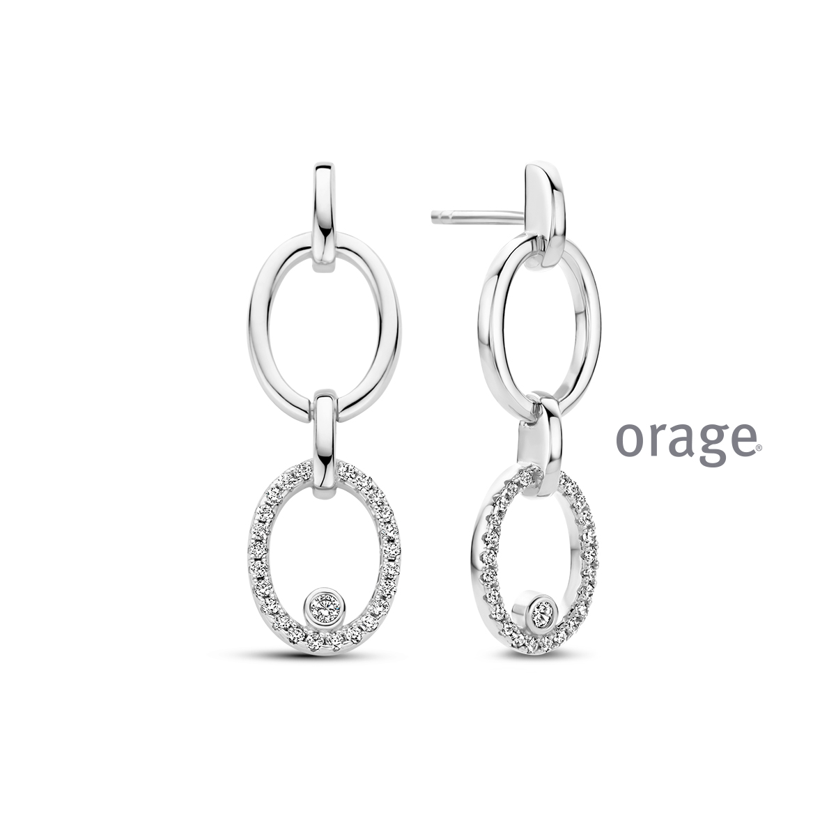 Oorringen zilver Orage