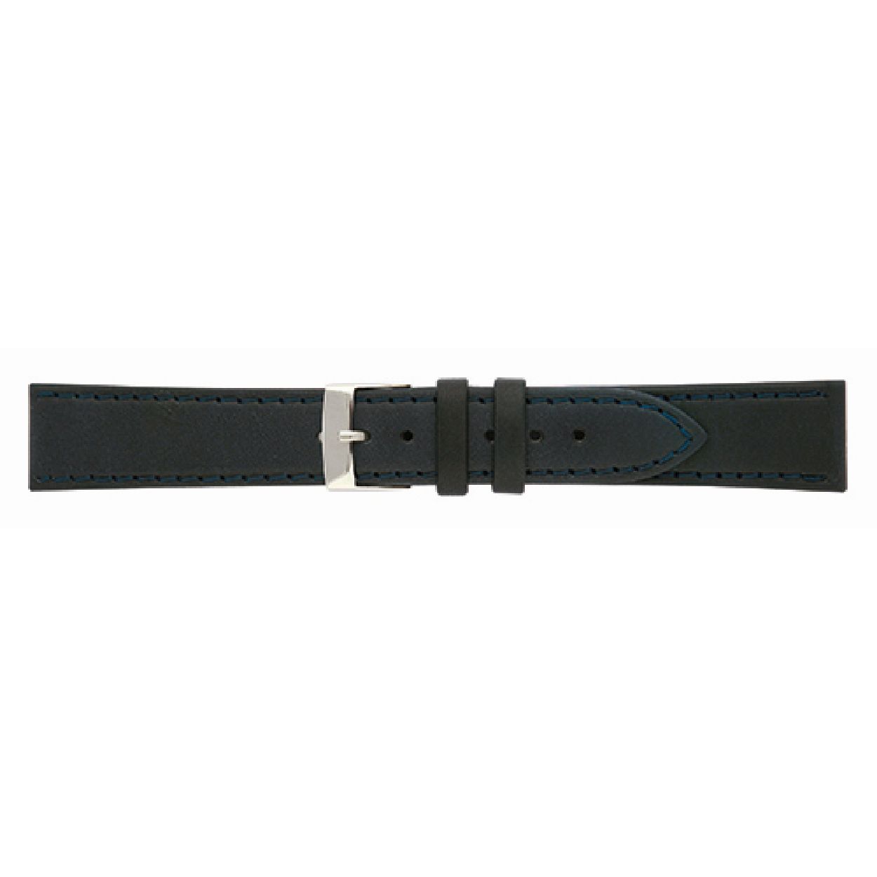 Horlogeband Marine Blauw Echt kalfsleer