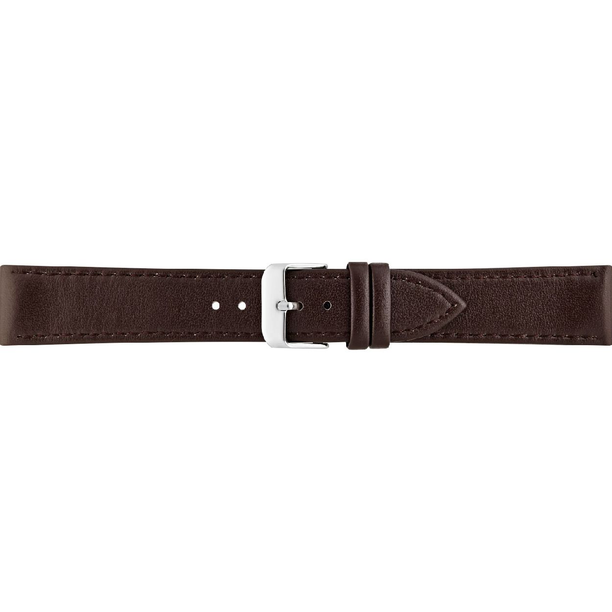 Horlogeband Donker Bruin Echt kalfsleer