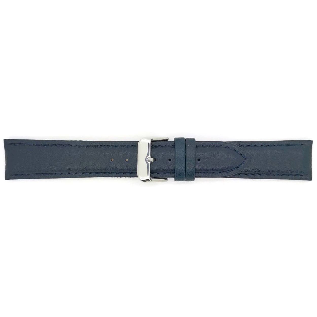 Horlogeband Marine Blauw Echt kalfsleer