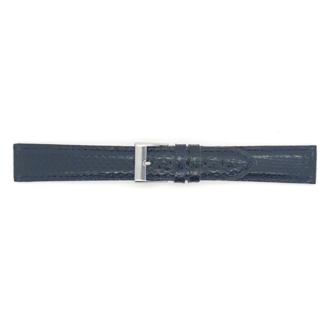 Horlogeband Marine Blauw Echt hagedisleer