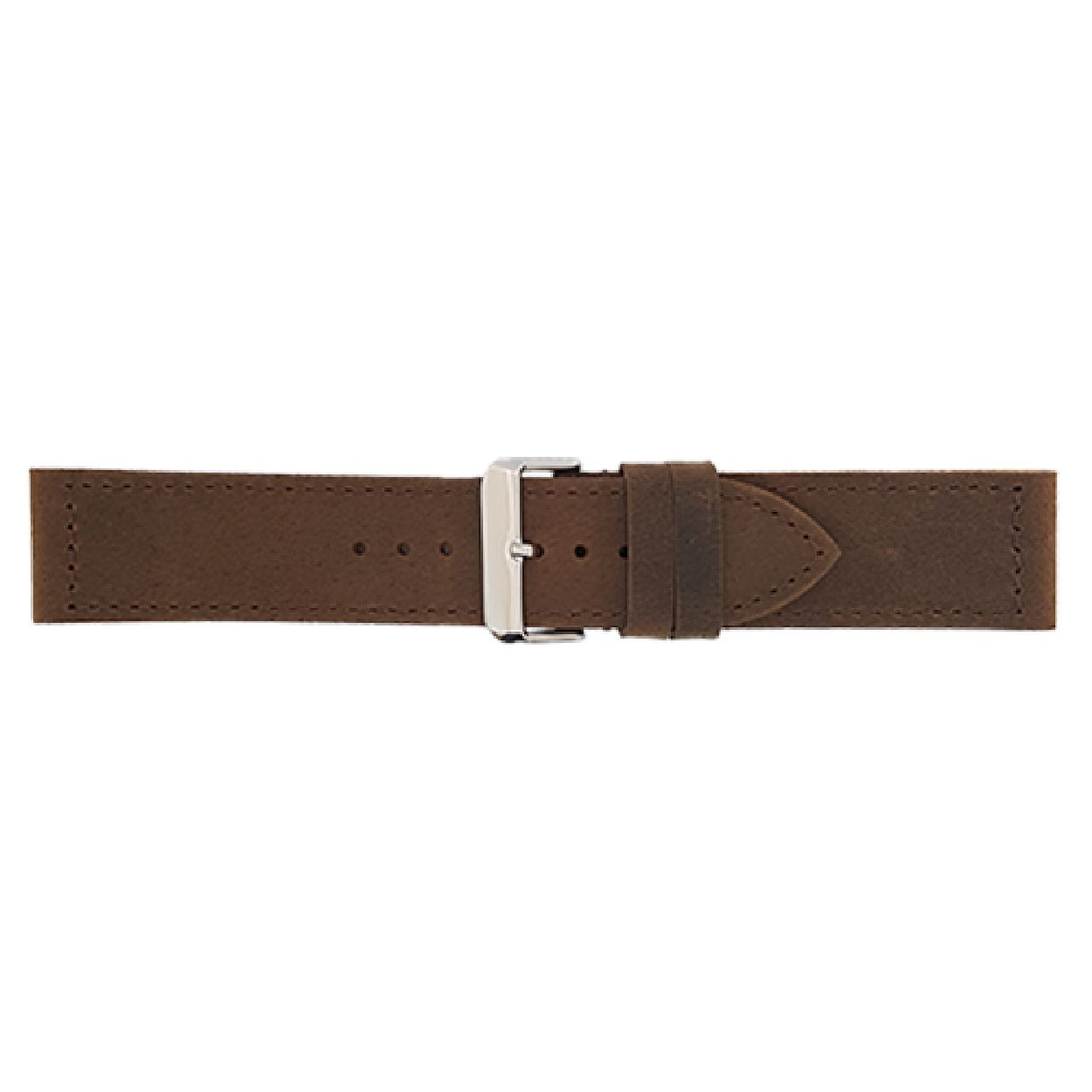 Horlogeband Donker Bruin Echt leer