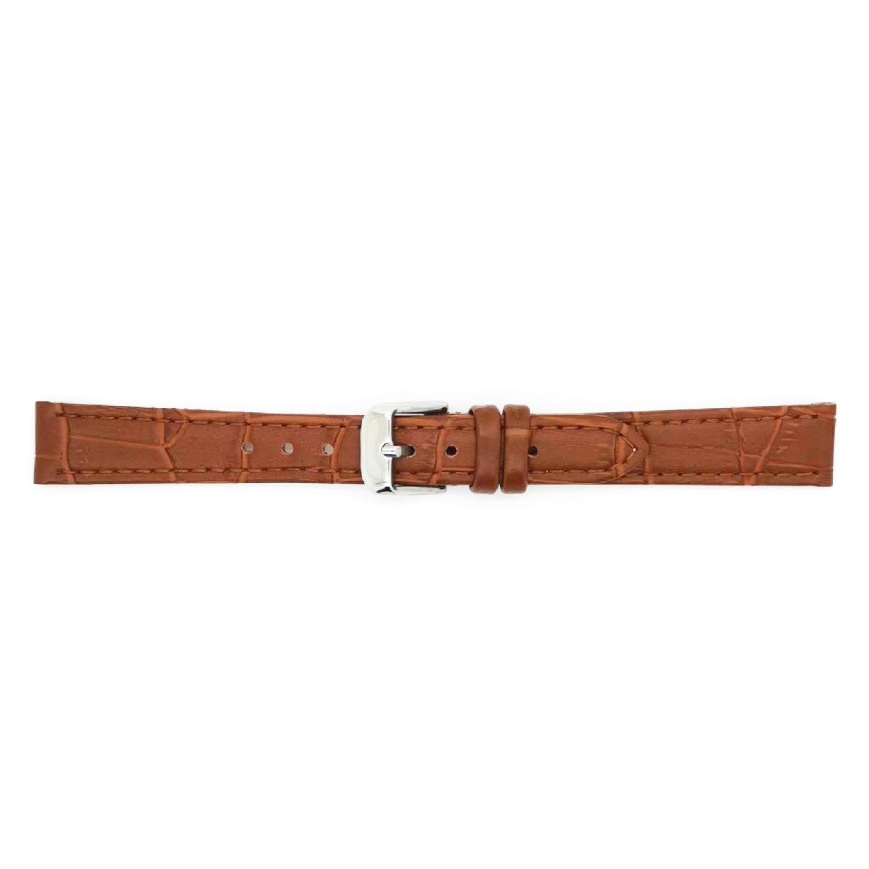 Horlogeband Lightbruin Alligator print