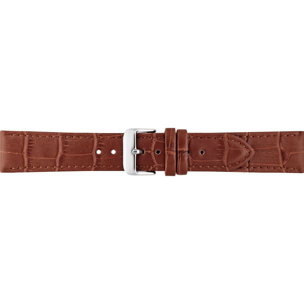 Horlogeband Lightbruin Alligator print