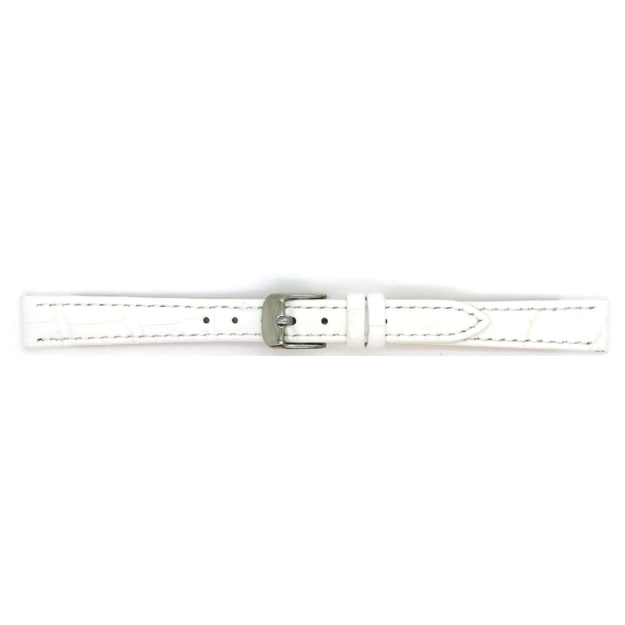 Horlogeband Wit Alligator print