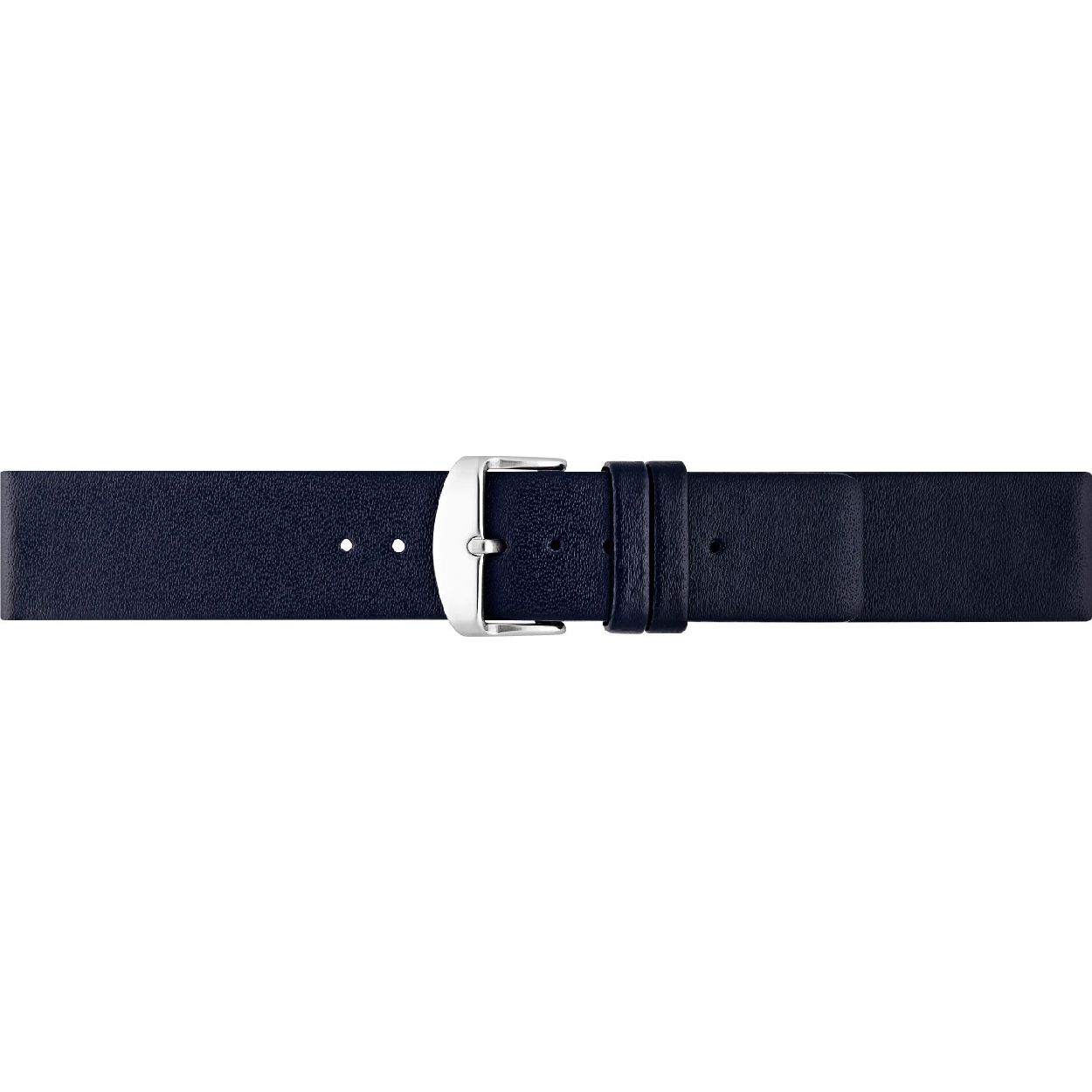 Horlogeband Marine Blauw Echt kalfsleer