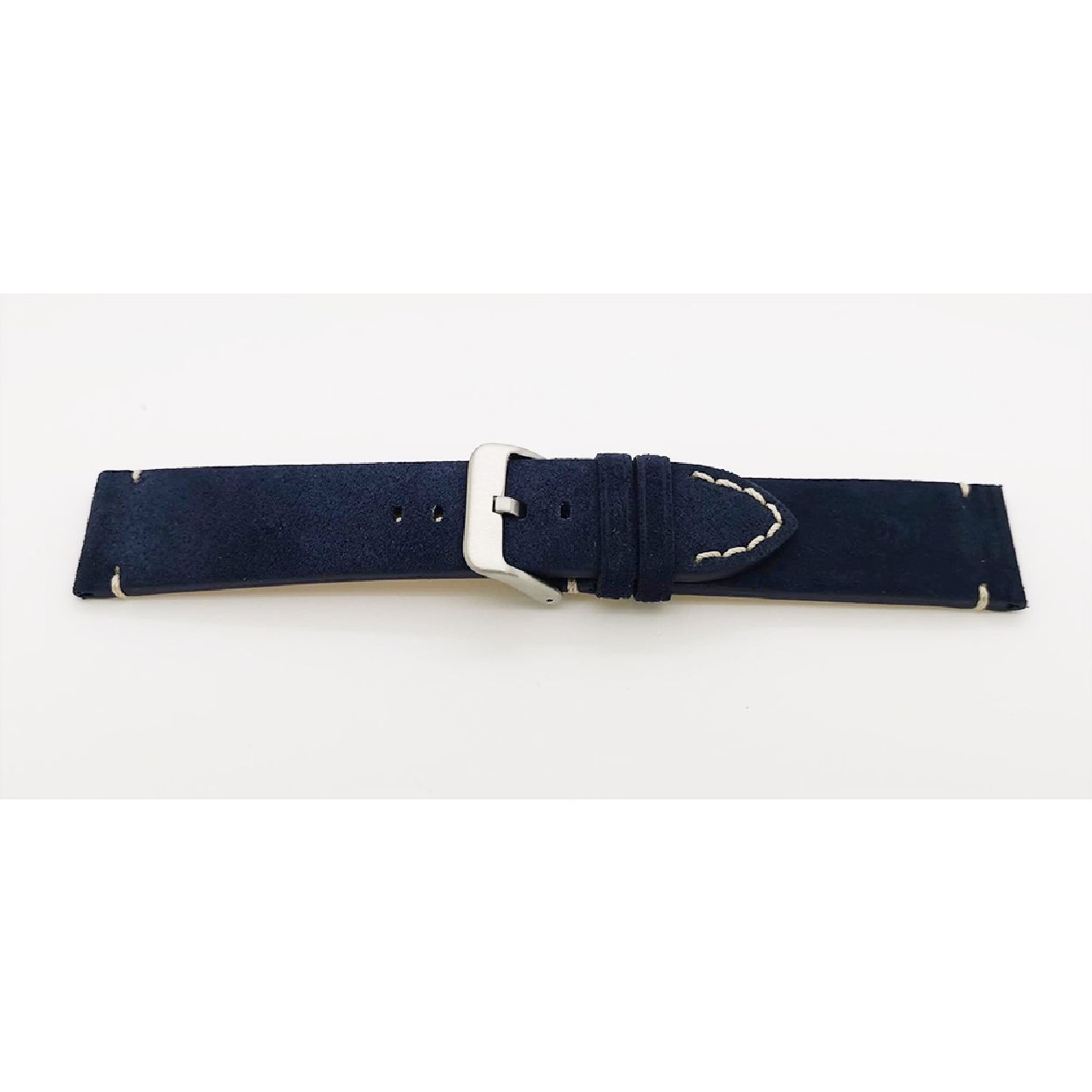 Horlogeband Marine Blauw Echt kalfsleer