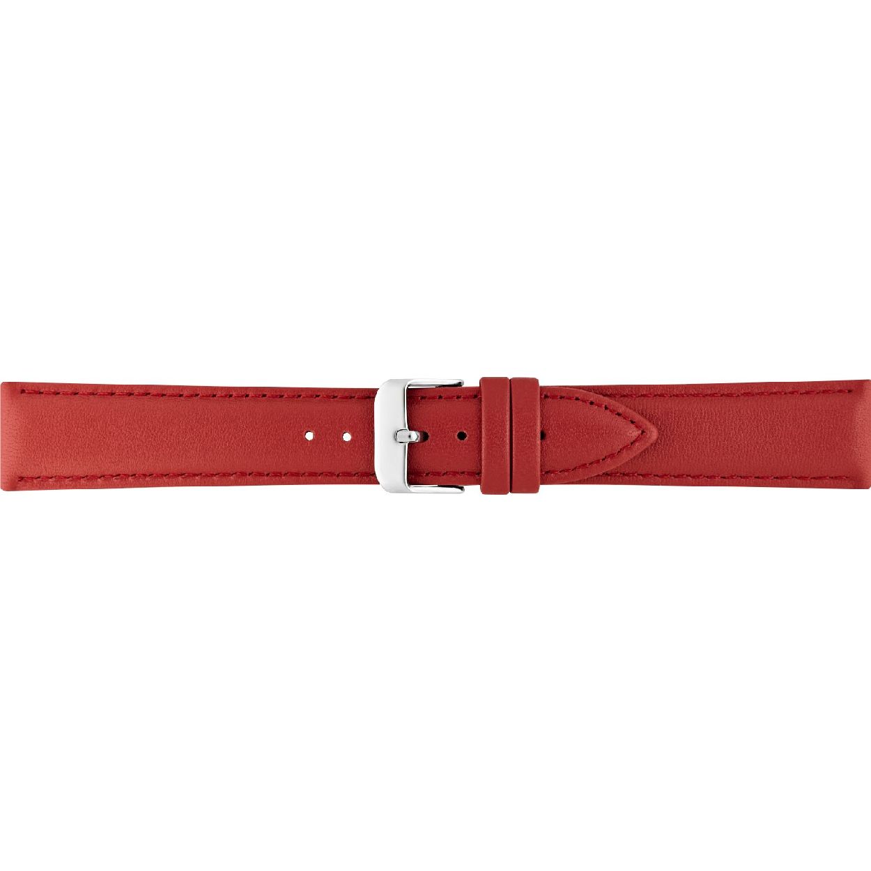 Horlogeband Rood Echt kalfsleer