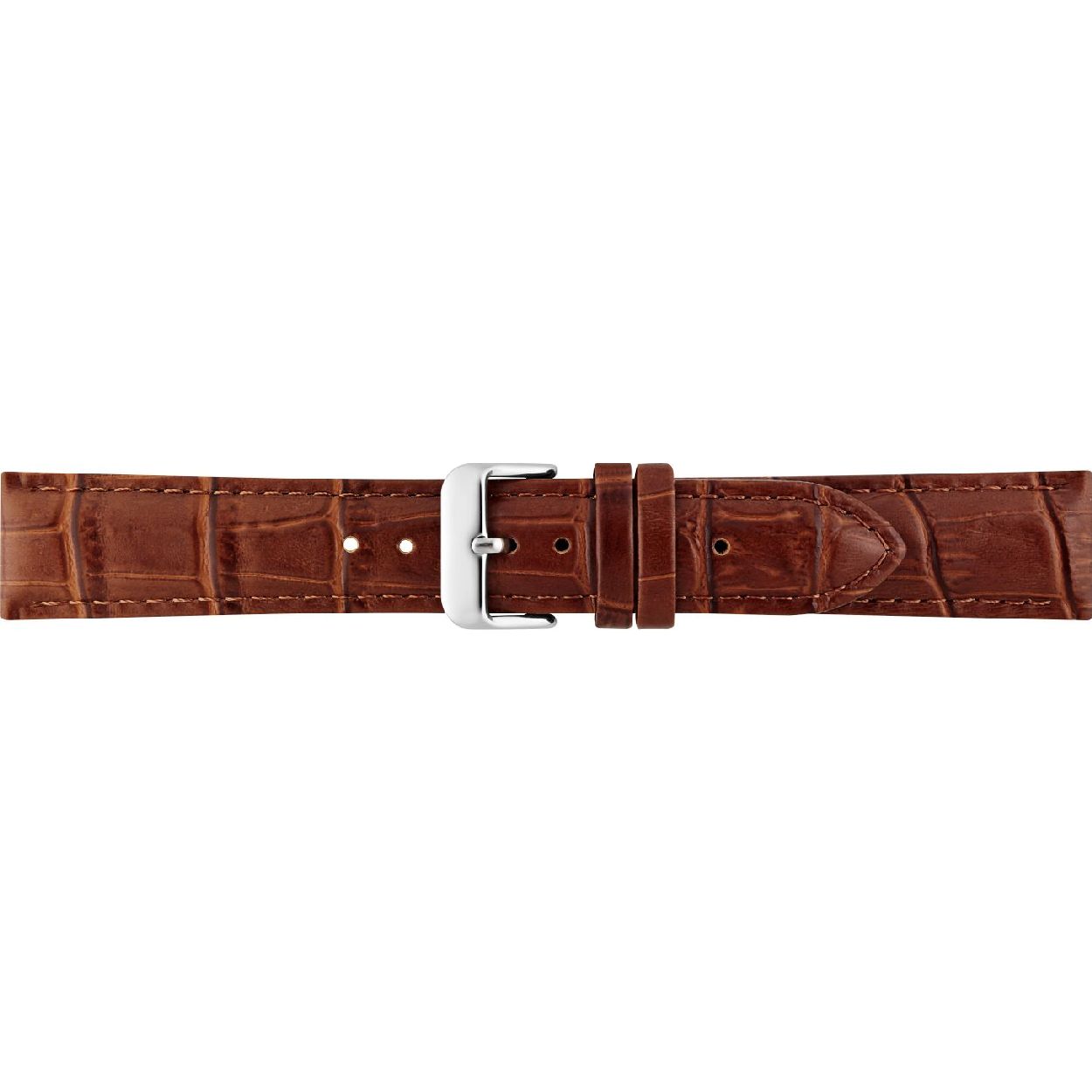 Horlogeband Lightbruin Alligator print