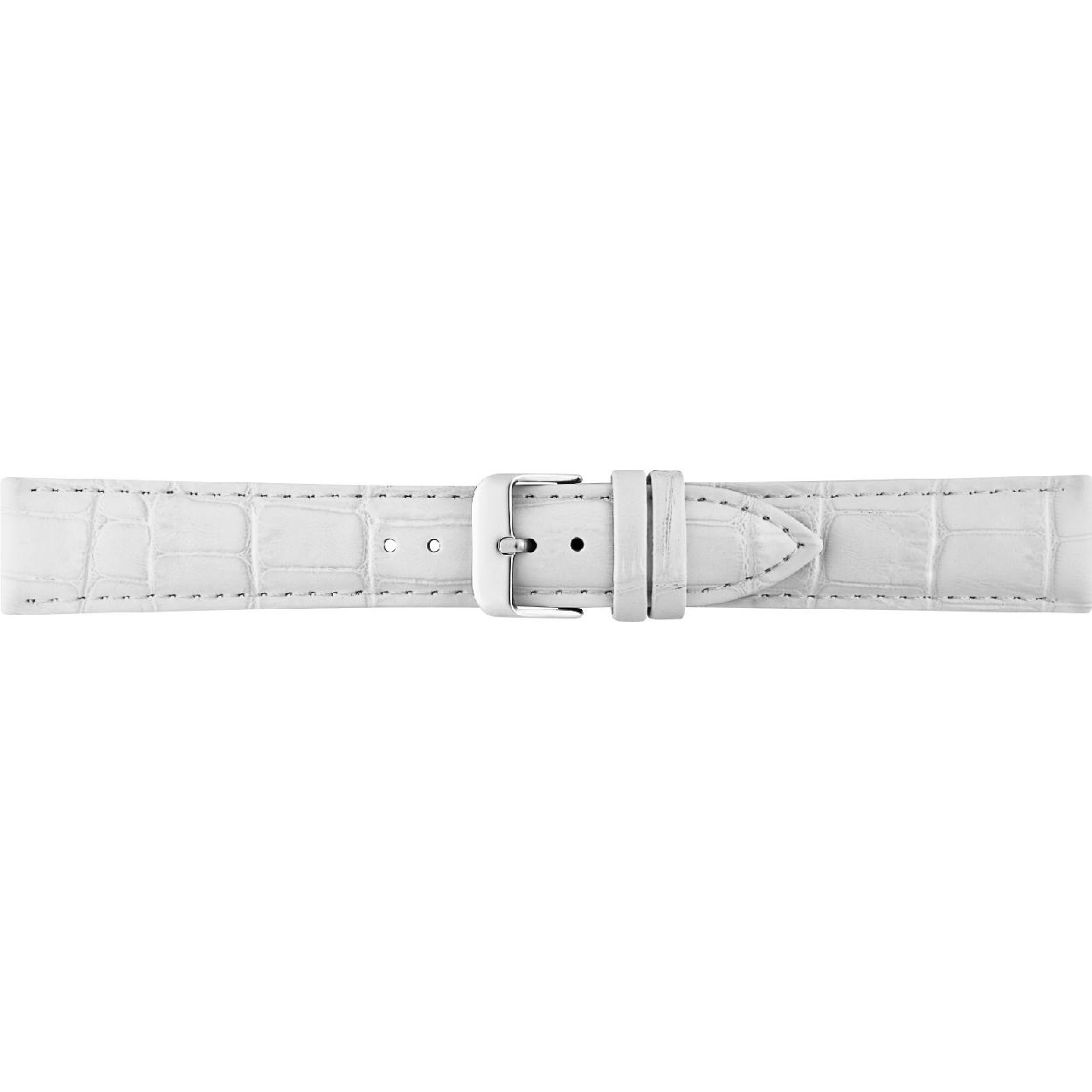 Horlogeband Wit Alligator print