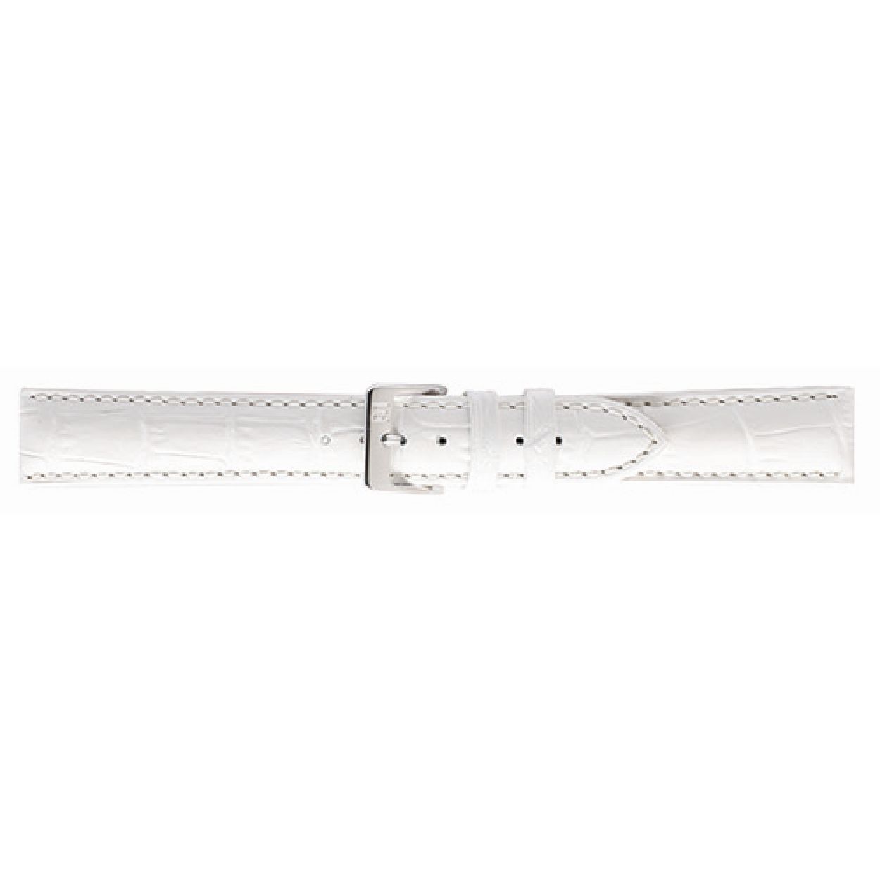 Horlogeband Wit Alligator print