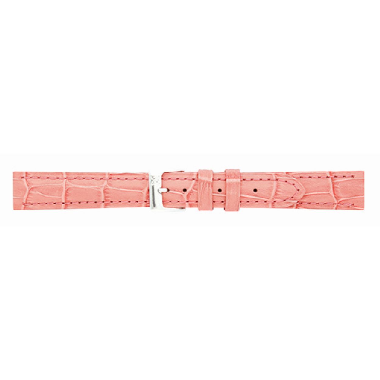 Horlogeband Zalm Alligator print