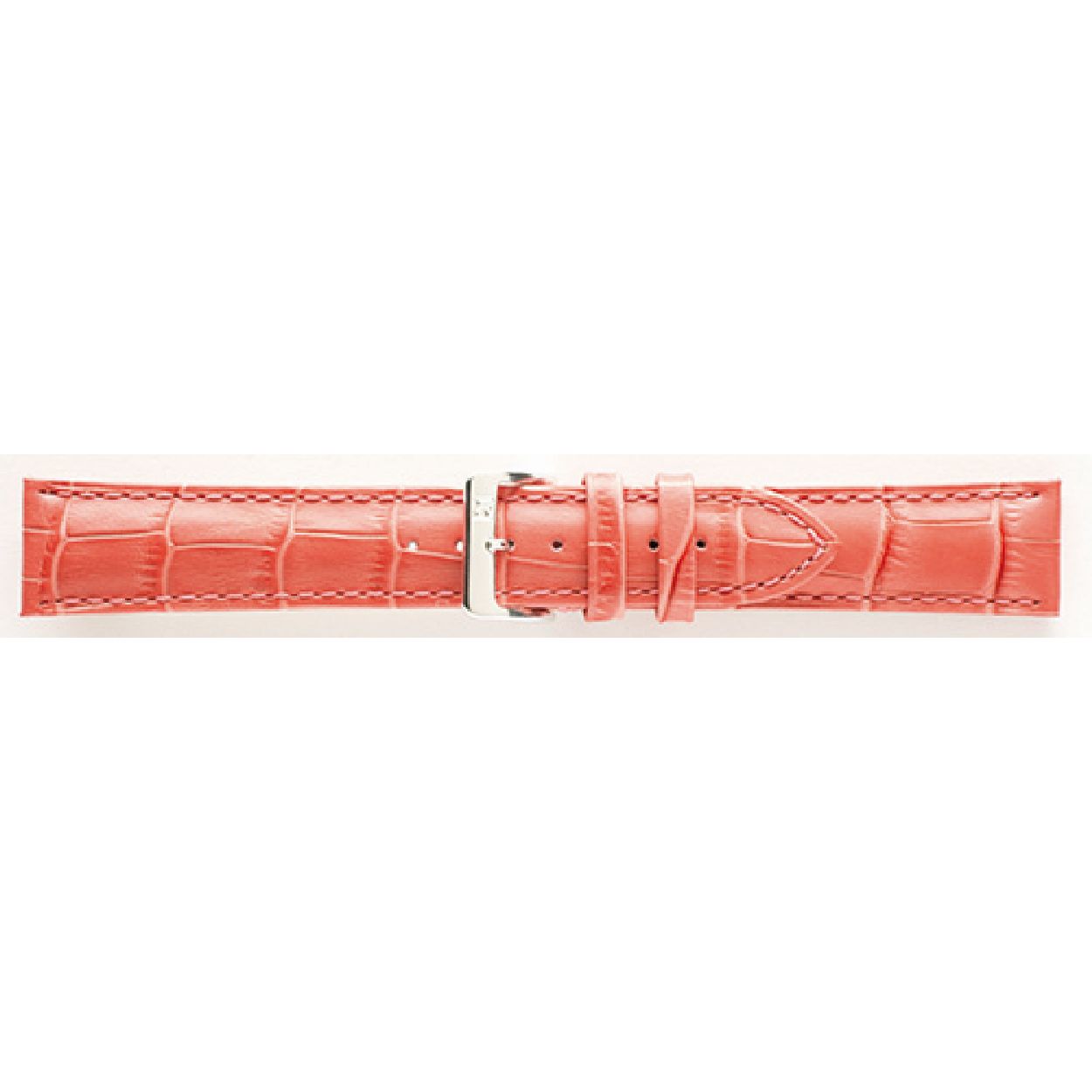 Horlogeband Zalm Alligator print