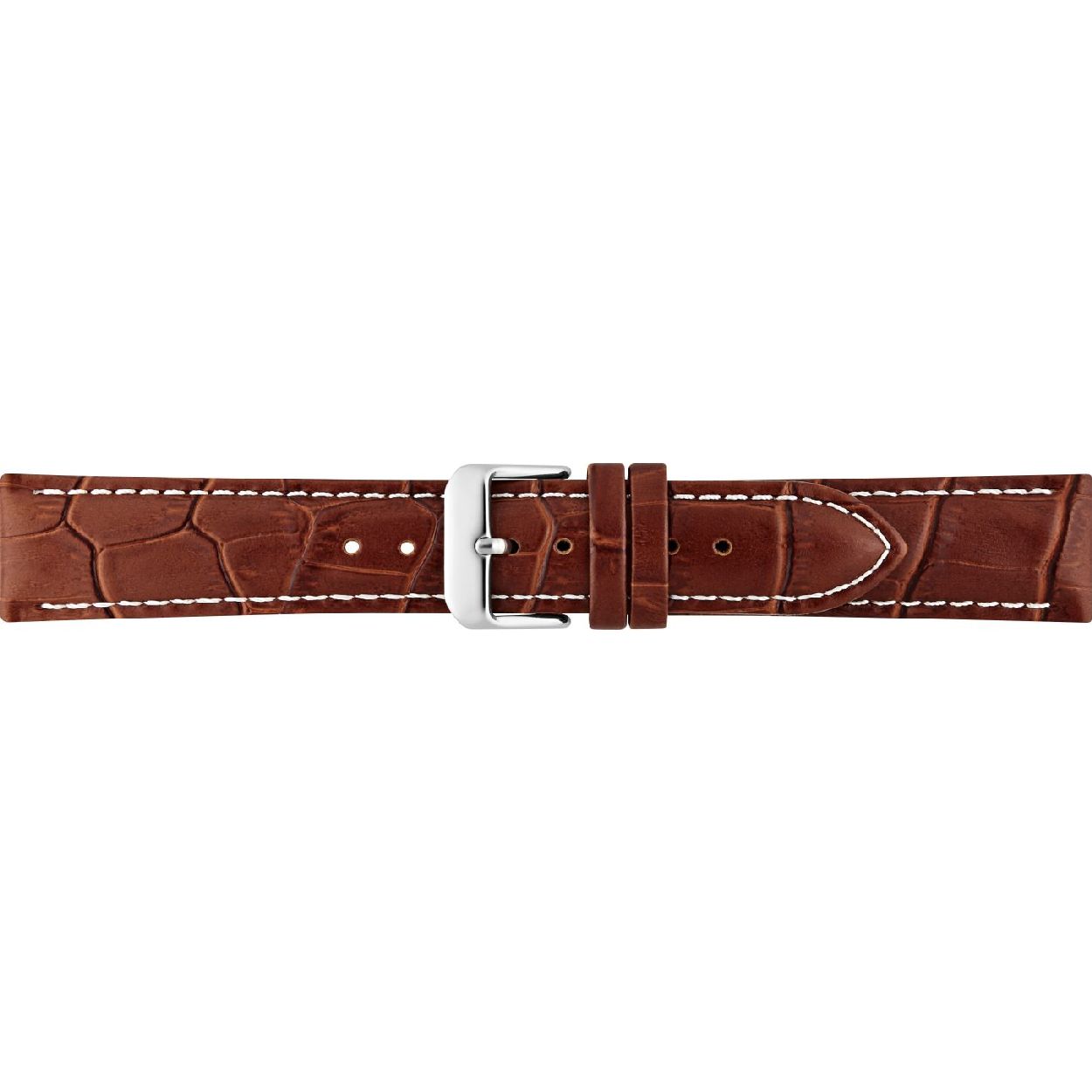 Horlogeband Lightbruin Alligator print