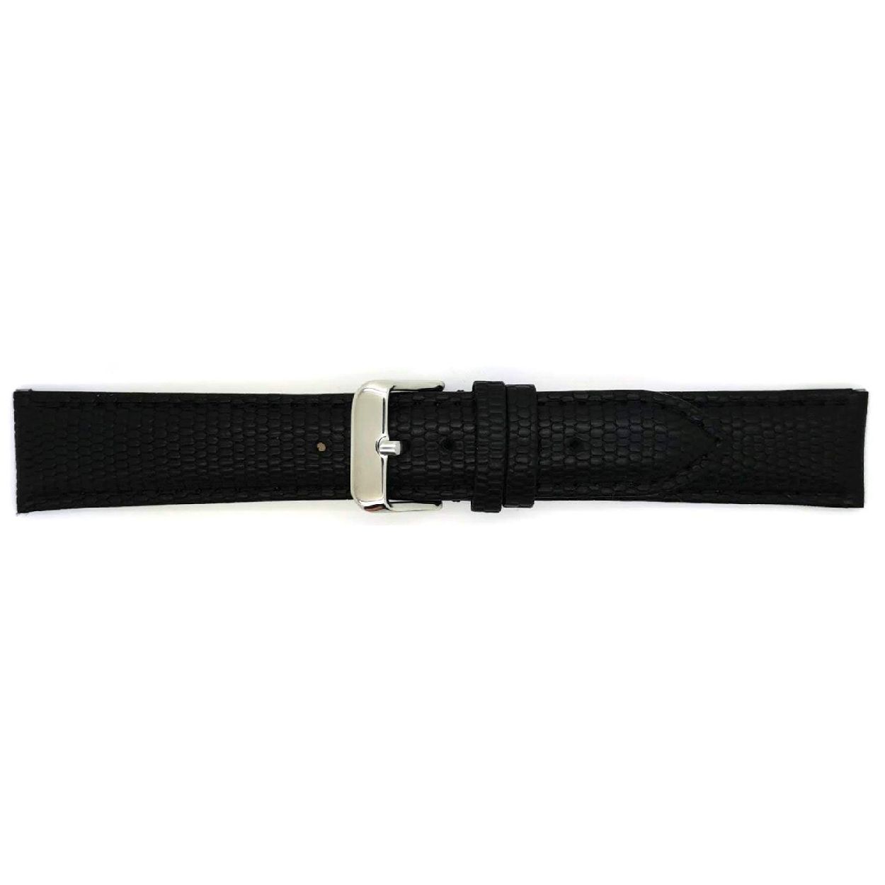 Horlogeband Zwart Hagedis print