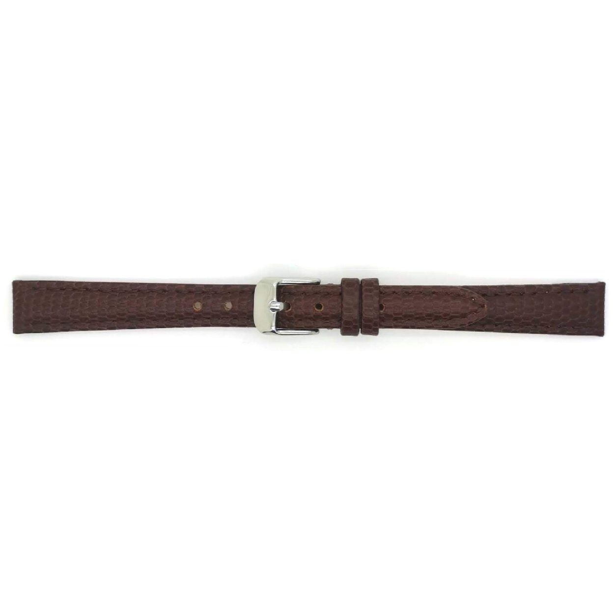 Horlogeband Donker Bruin Hagedis print