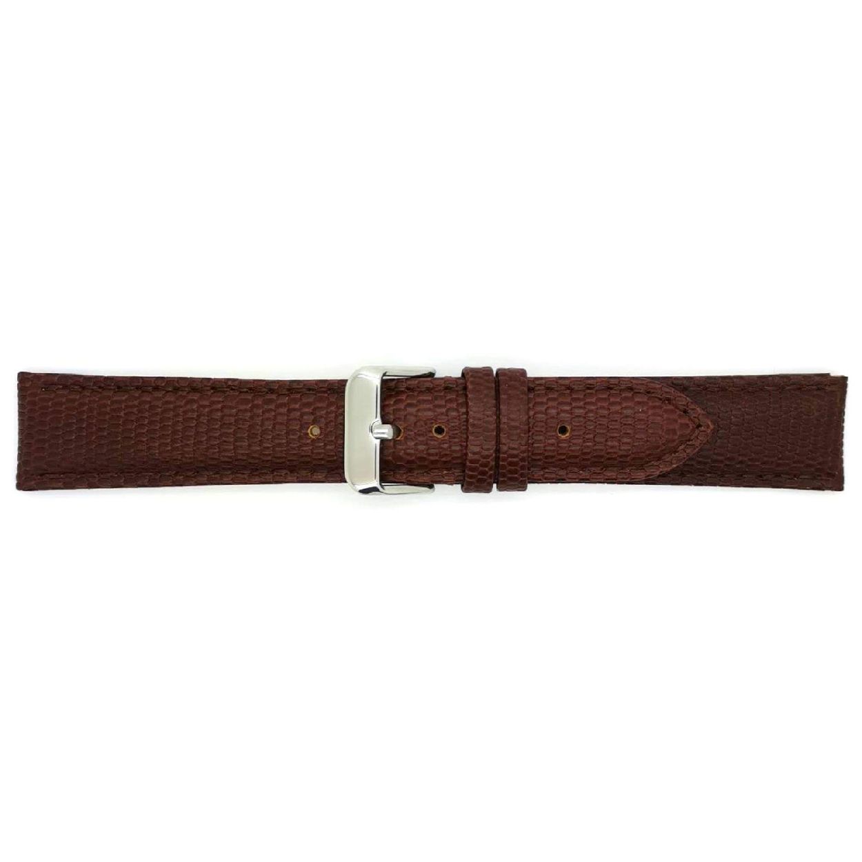 Horlogeband Donker Bruin Hagedis print