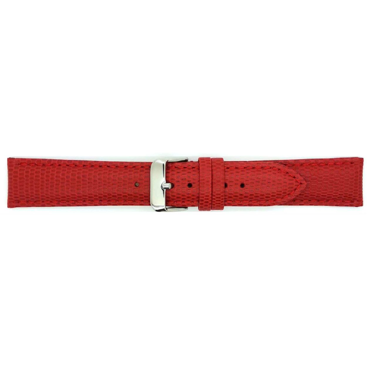 Horlogeband Rood Hagedis print