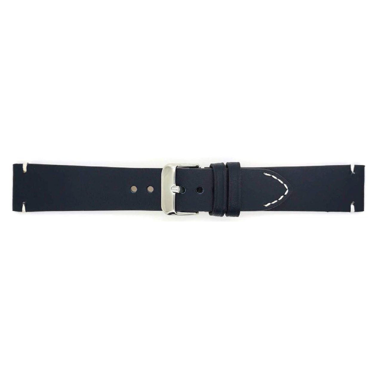 Horlogeband Marine Blauw Echt kalfsleer