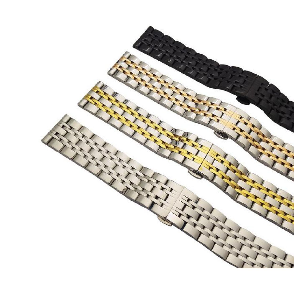 Horlogeband Zwart Staal