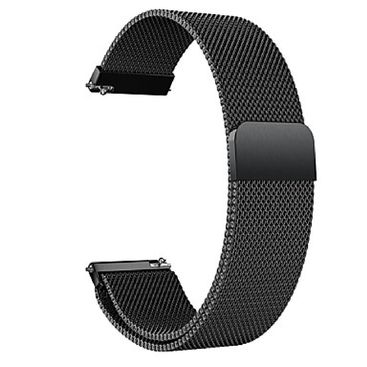 Horlogeband Zwart Staal