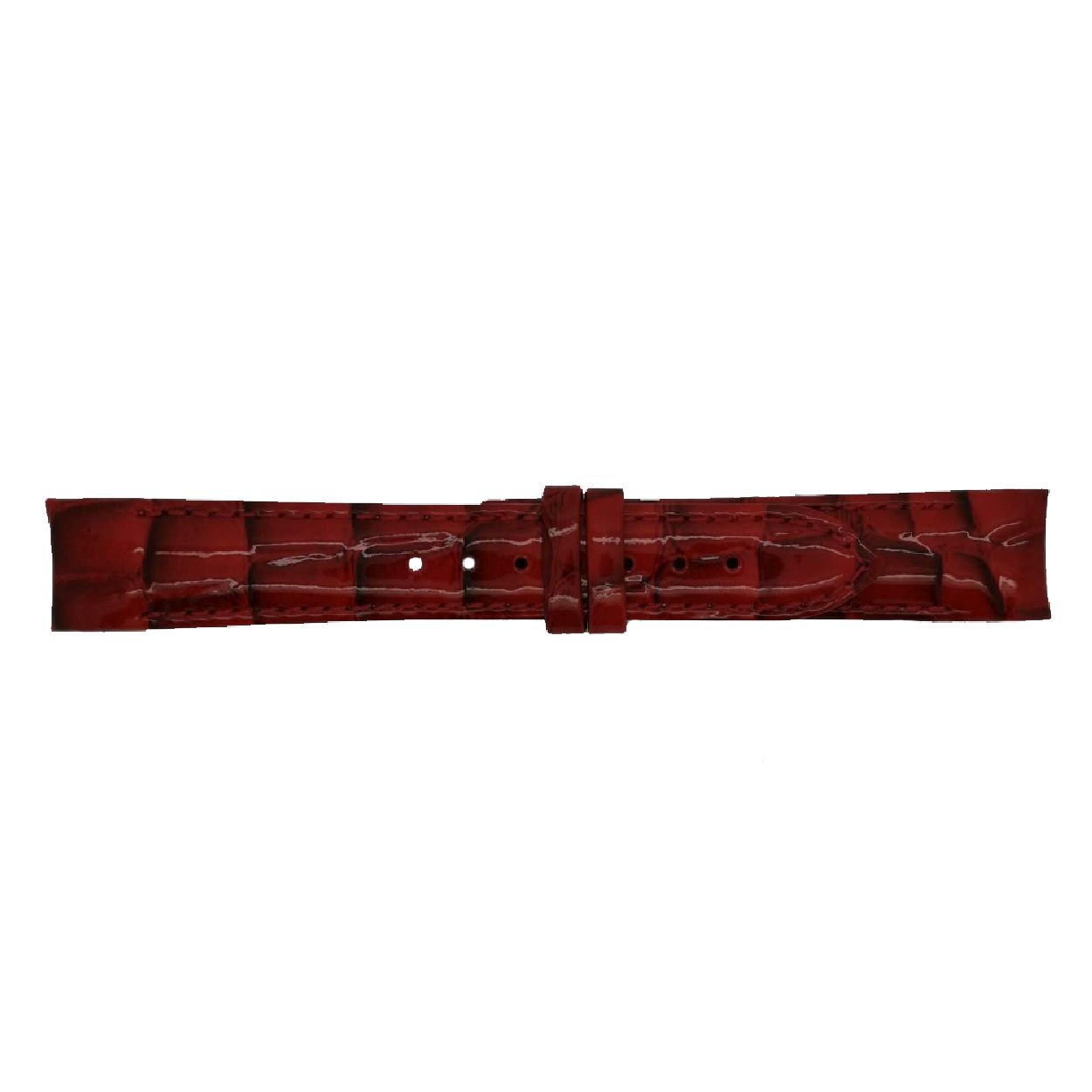 Horlogeband Rood Echt kalfsleer