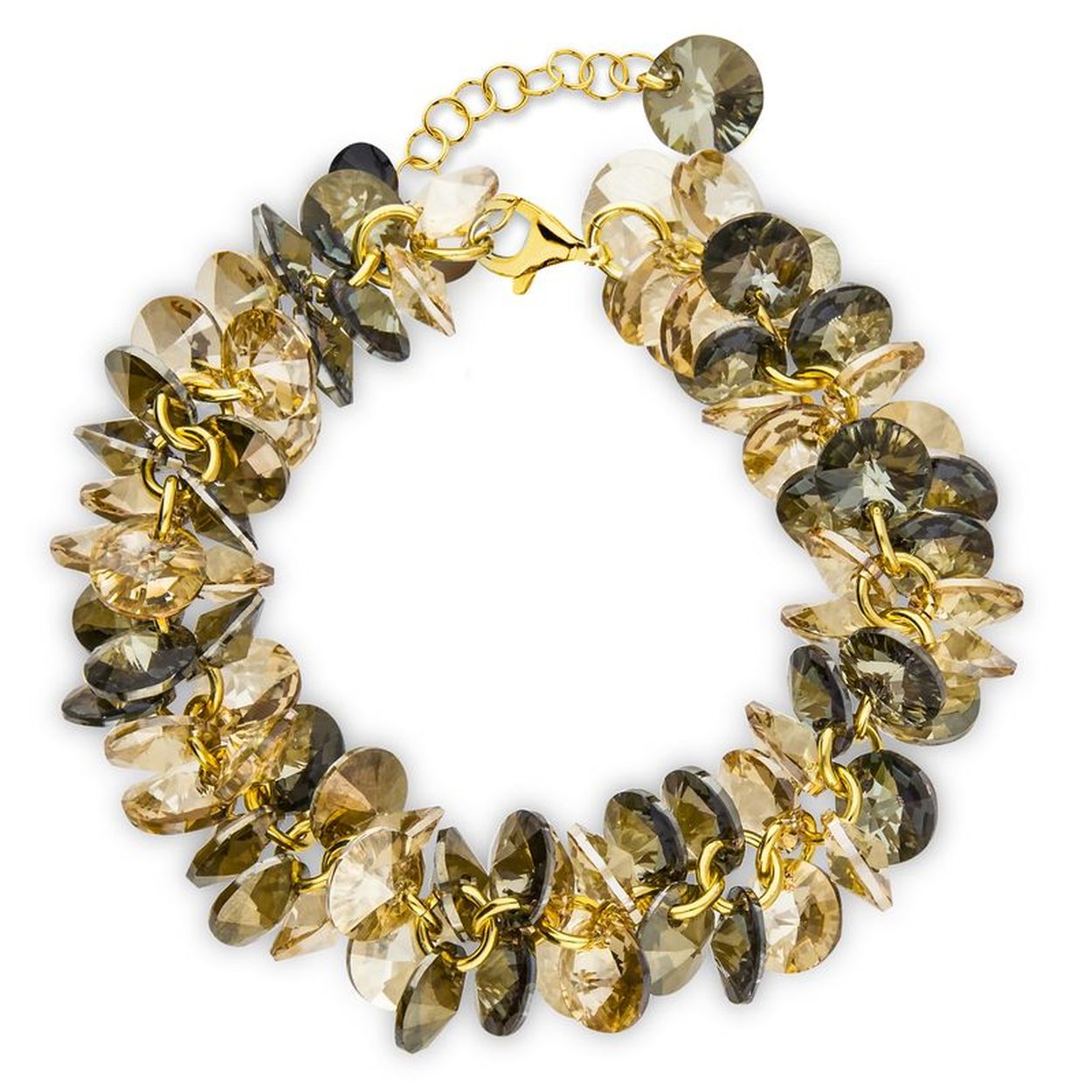 Maak je looks compleet met deze prachtige Bronze Shade/goudkleurige Shadow armband van SPARK Jewelry voor dames. De artikelcode is BDG6428BRSGS.