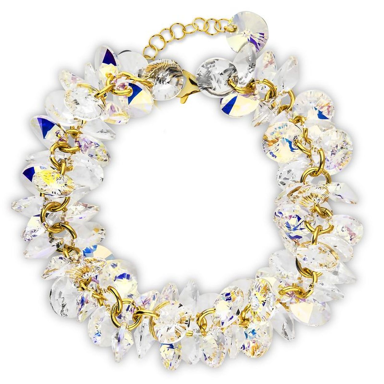 Maak je looks compleet met deze prachtige Aurora Borealis/kristal armband van SPARK Jewelry voor dames. De artikelcode is BDG6428CAB.