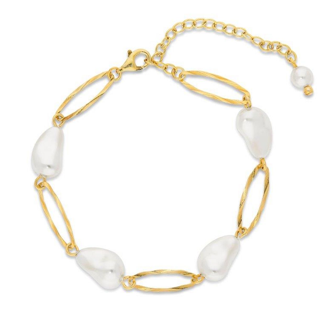 Deze armband is van het merk Spark Jewelry. Het is een damessieraad.
De verdere specificaties van de armband zijn als volgt:
Sieraadkleur: Geel/Goud
Steensoort: Parel
Steenkleur: Wit