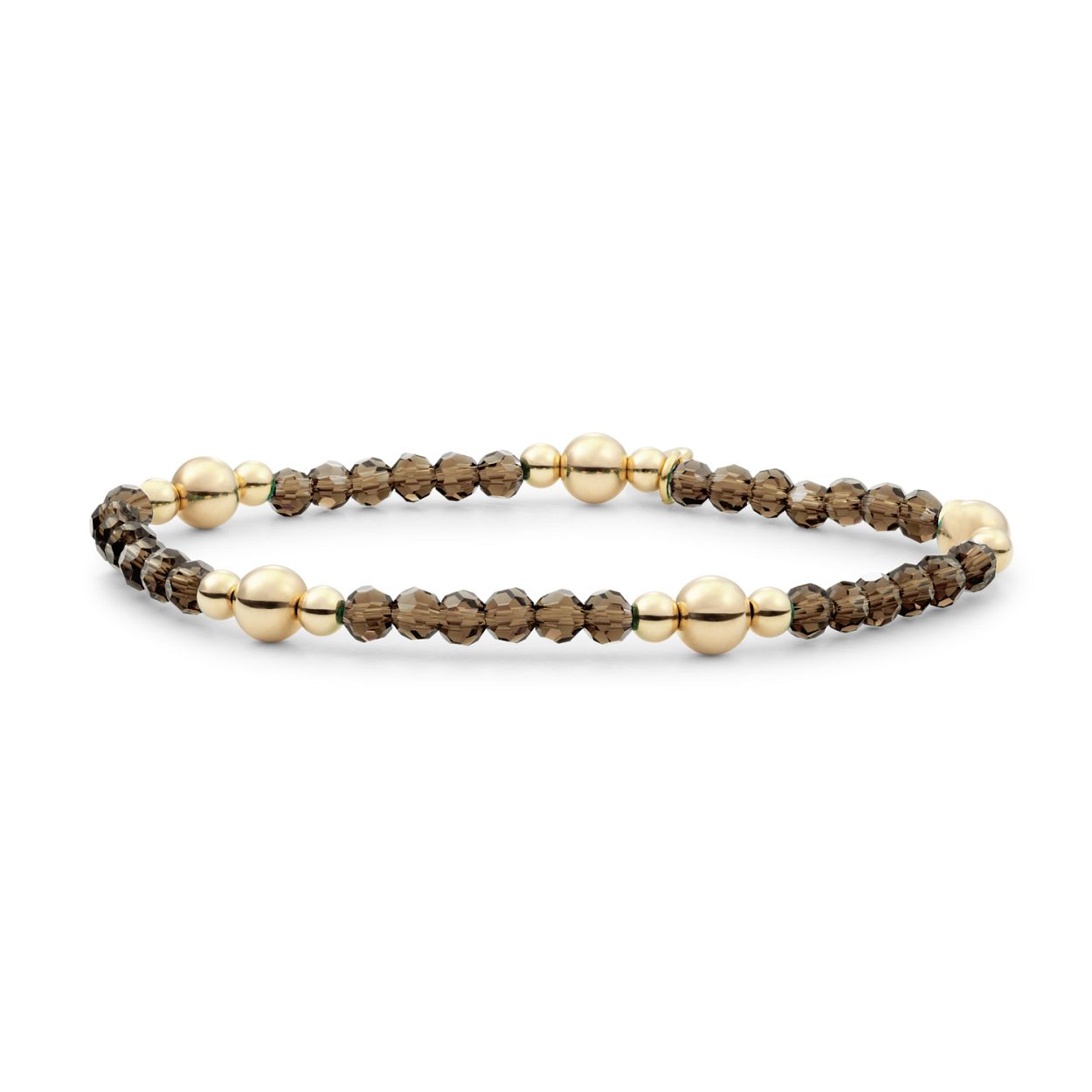 Armband - Smoky Quartz Bold Mix - Goud