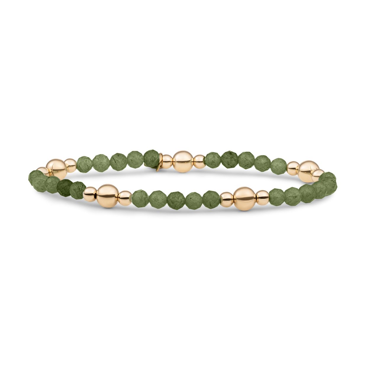 Armband | Lime Jade Bold Mix - Goud