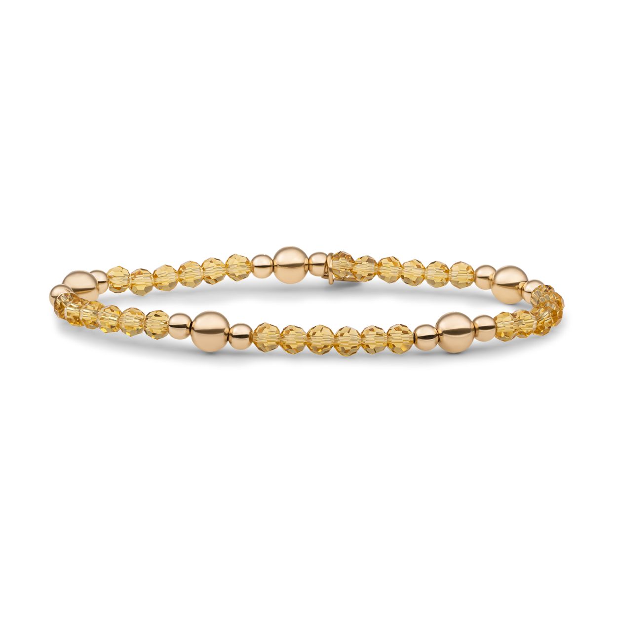 Armband | Licht Goud Citrine Quartz Bold Mix - Goud