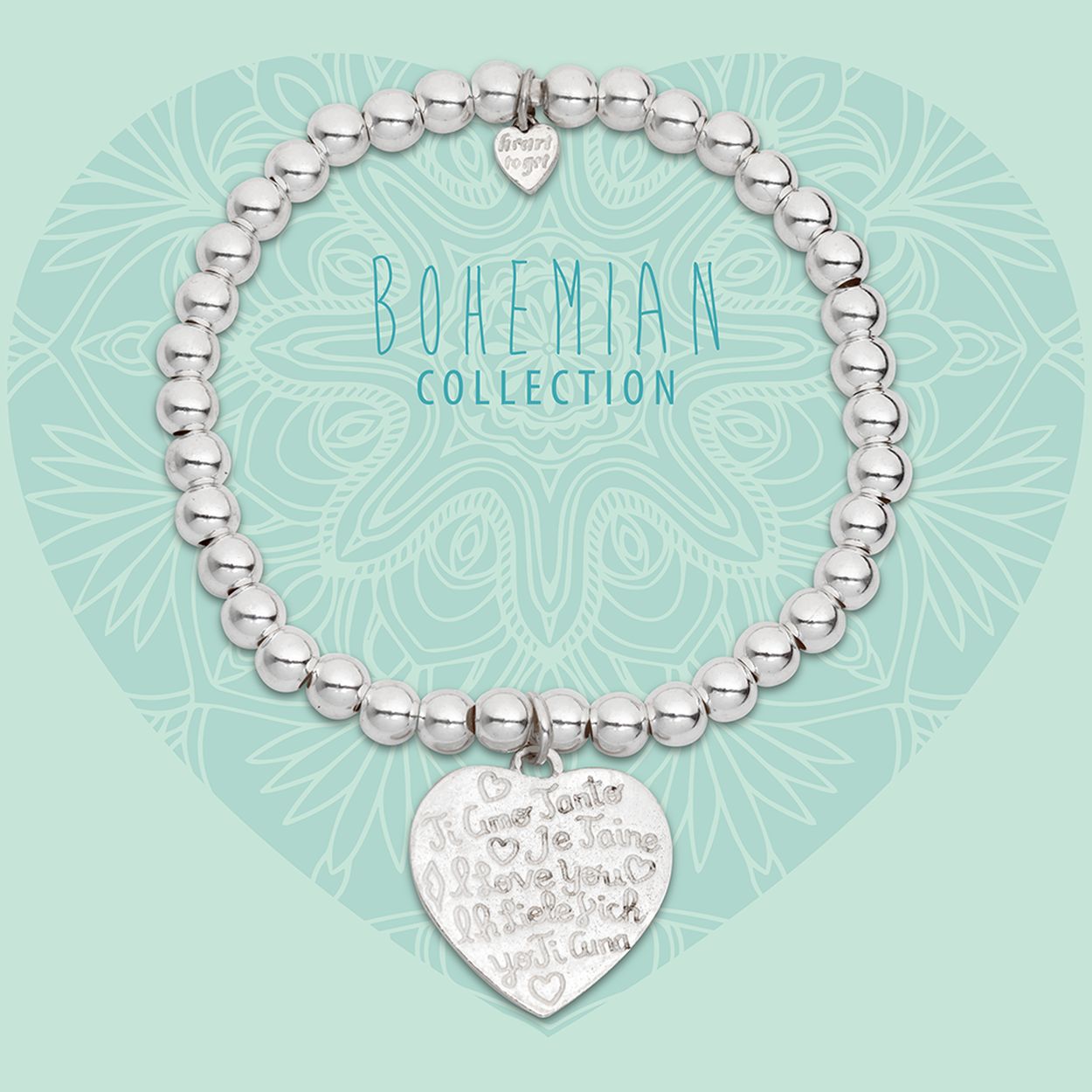 Heart To Get Bo280Bhe17S Armband Zilverkleurig Elastic Parels/Kralen, Groot Hart Is Van De Collectie