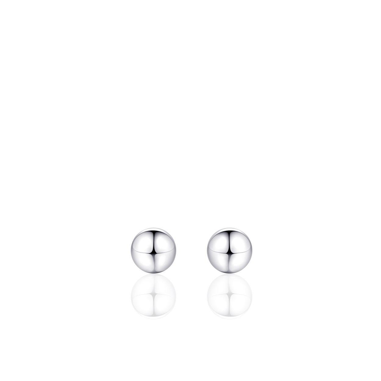 Oorbellen zilver  bolletjes 6 mm