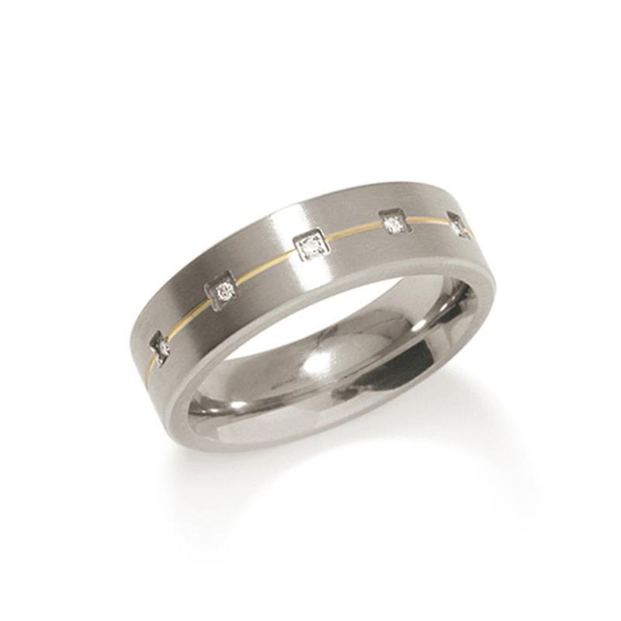 Dit is een ring van het merk Boccia Titanium