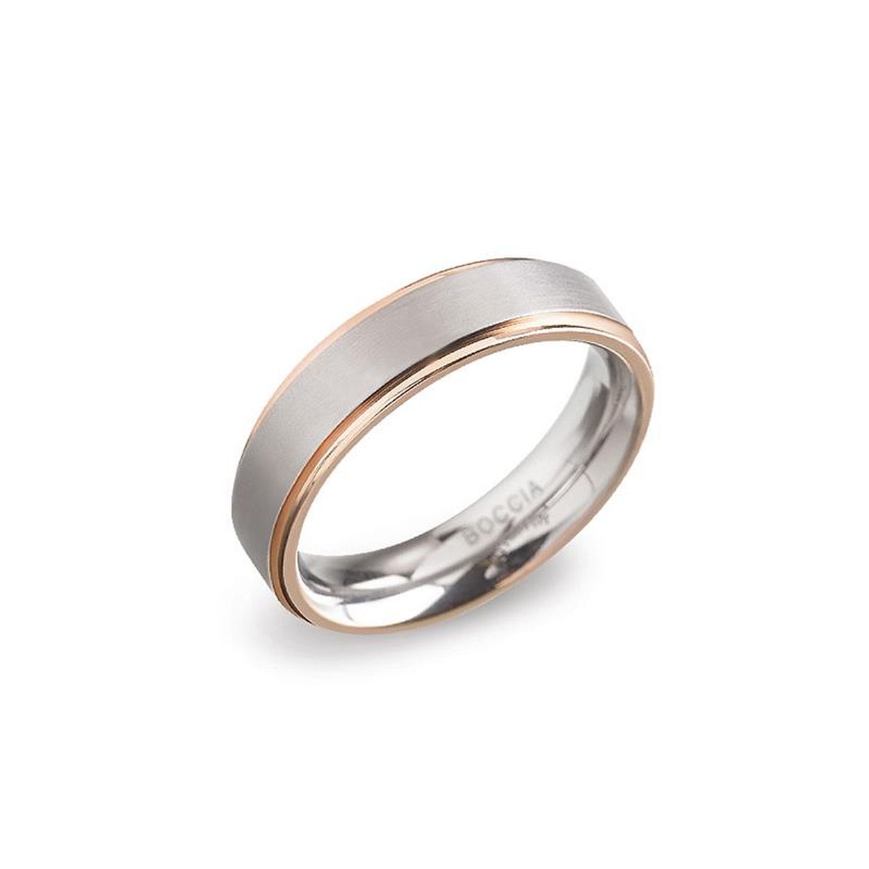 Dit is een ring van het merk Boccia Titanium
