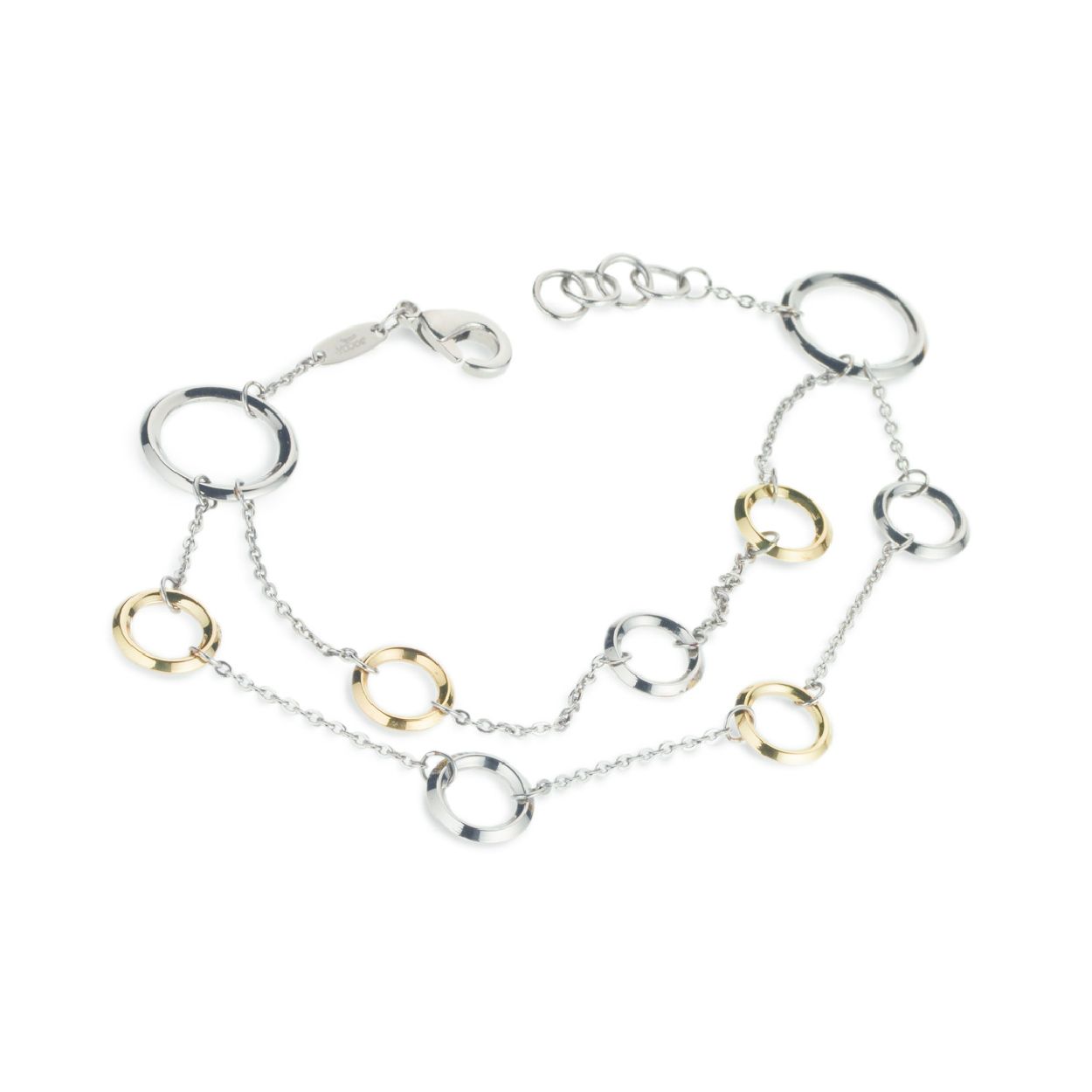 Boccia Titanium 0365-02
Deze glanzende damesarmband van Boccia Titanium heeft goudkleurige accenten. De armband heeft een verlengketting waardoor het in lengte is te verstellen en is maximaal 20cm lang.

