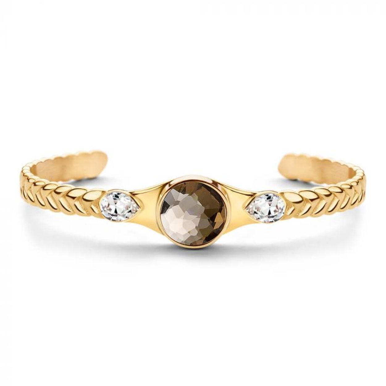 MI MONEDA ARMBAND GEMAAKT VAN EDELSTAAL, MAAT: 19 CM