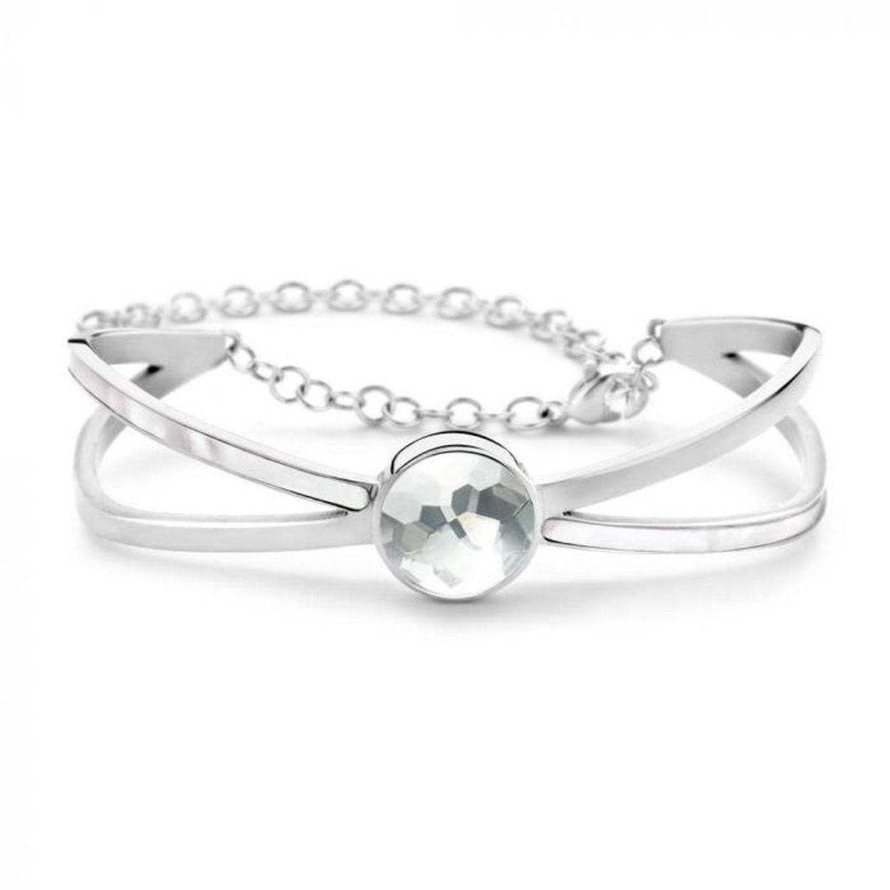 MI MONEDA ARMBAND GEMAAKT VAN EDELSTAAL, MAAT: 19 CM