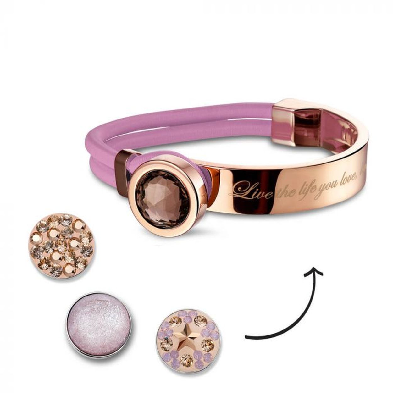 MI MONEDA ARMBAND GEMAAKT VAN EDELSTAAL, MAAT: 19 CM