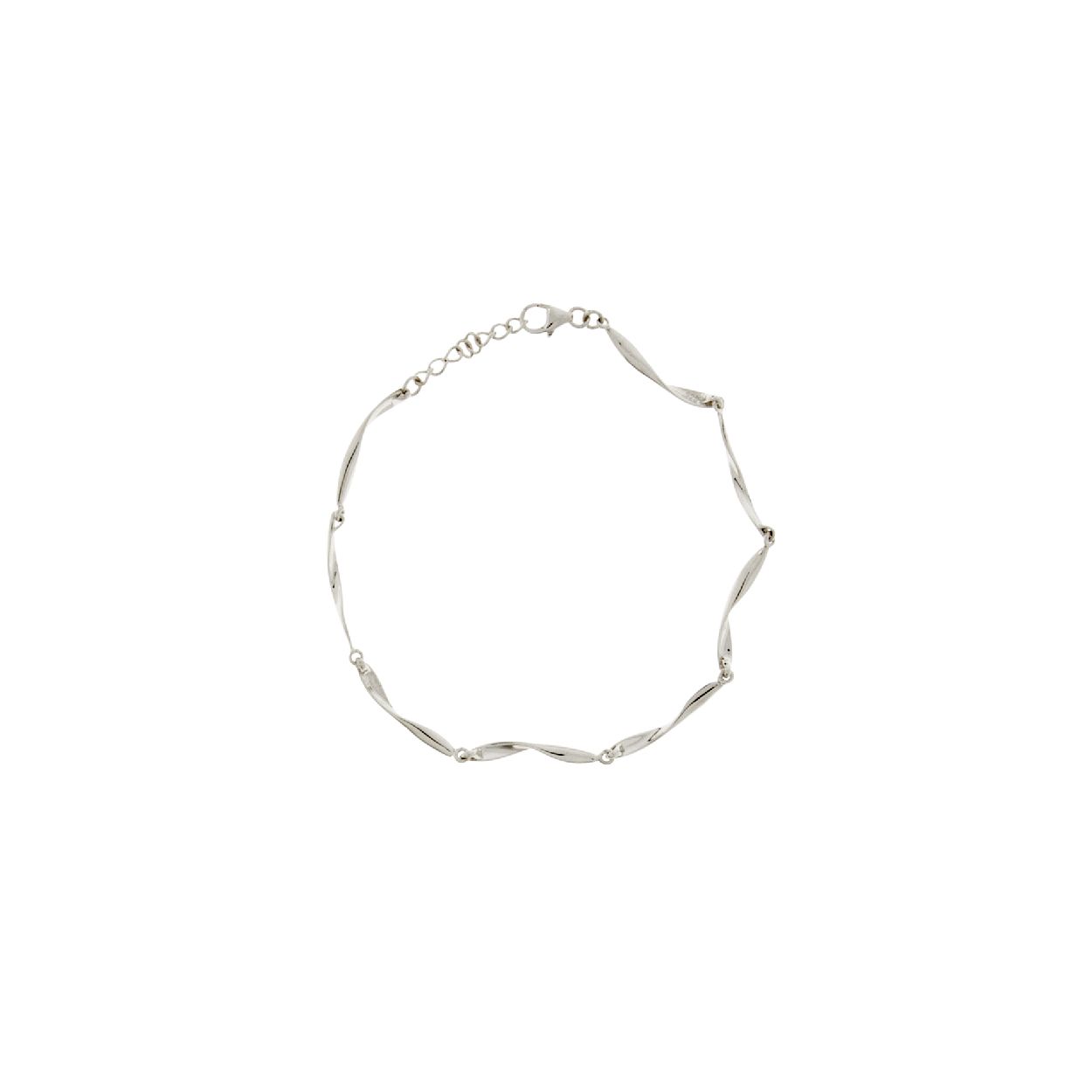 Een armband van het merk Jon Michel. De kleur van het sieraad is zilver.
