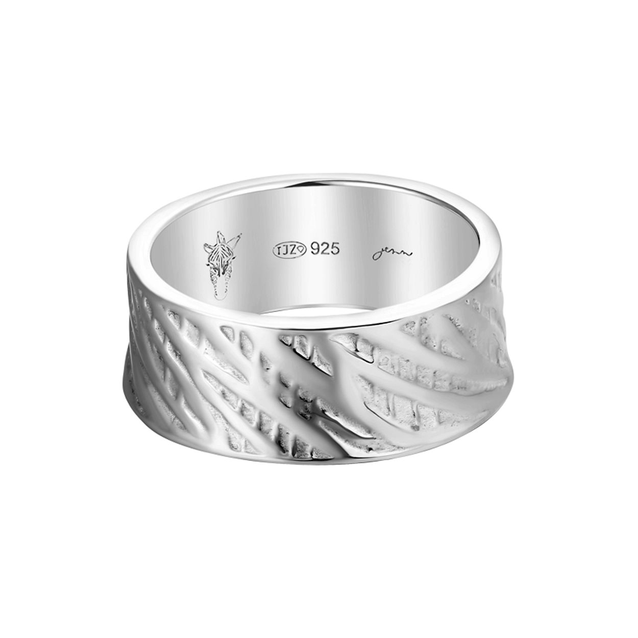Jenn Jewelz basisring 8mm BRZ-1453-8 Leave