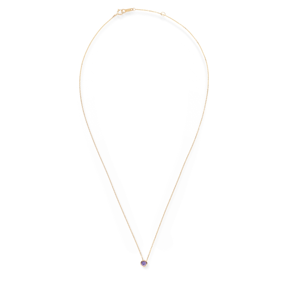 Dit is een collier van het merk Swing Jewels met een Tanzaniet die staat voor de maand December.