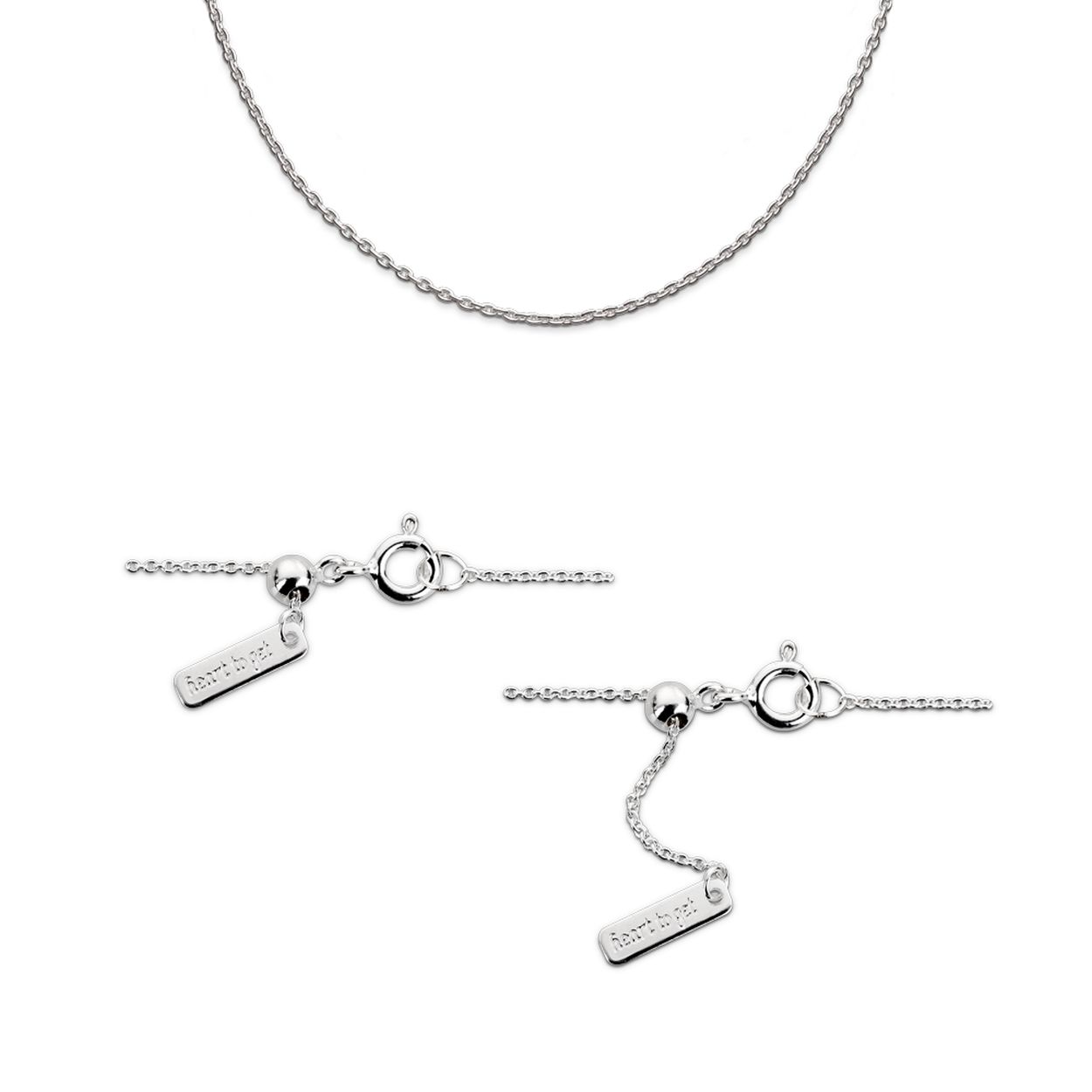 Heart To Get C230Adj14S Hanger Zilverkleurig Chain, Adjustable Up To 44 Cm., Zilver Is Van De Collectie