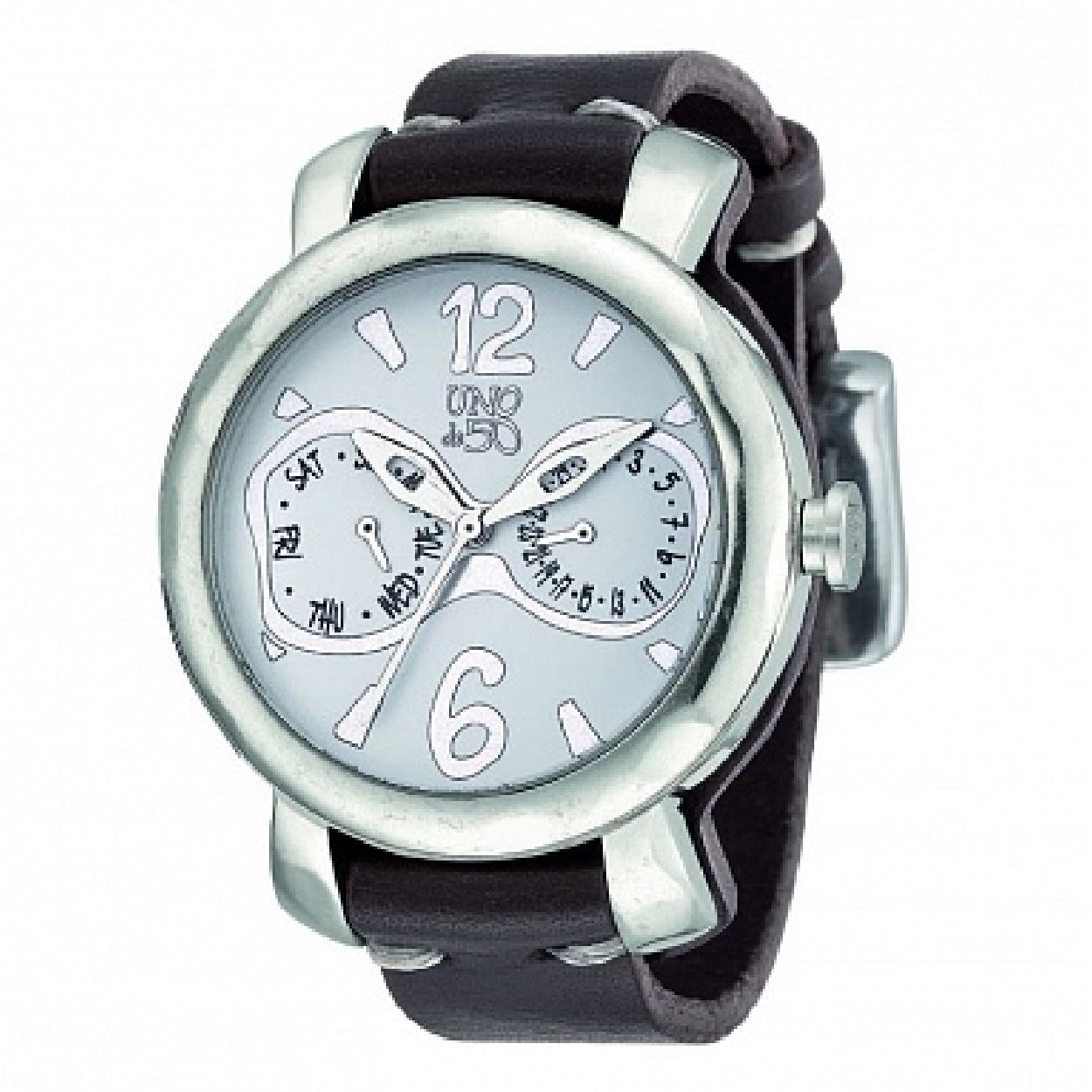 Dit horloge is van het merk UNO de 50. Dit horloge is gemaakt van edelmetaal.