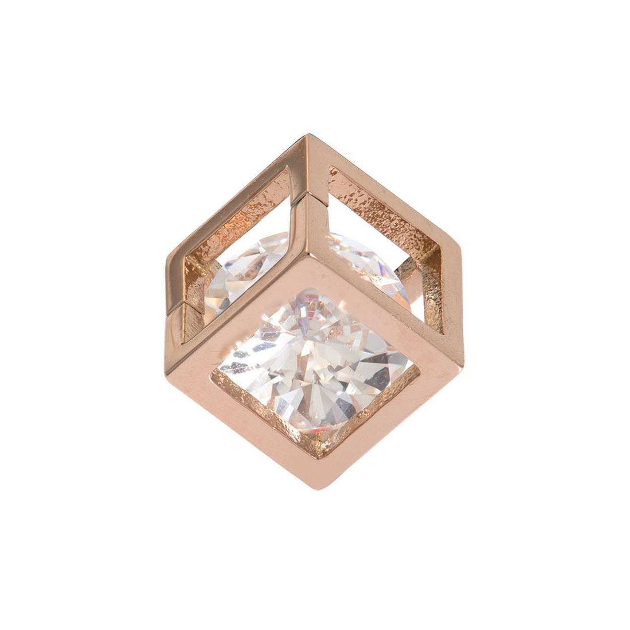 Dit is een hanger van het merk iXXXi met de naam 'Charm Hollow Cube Stone'. Dit sieraad is One size. De kleur is rose.