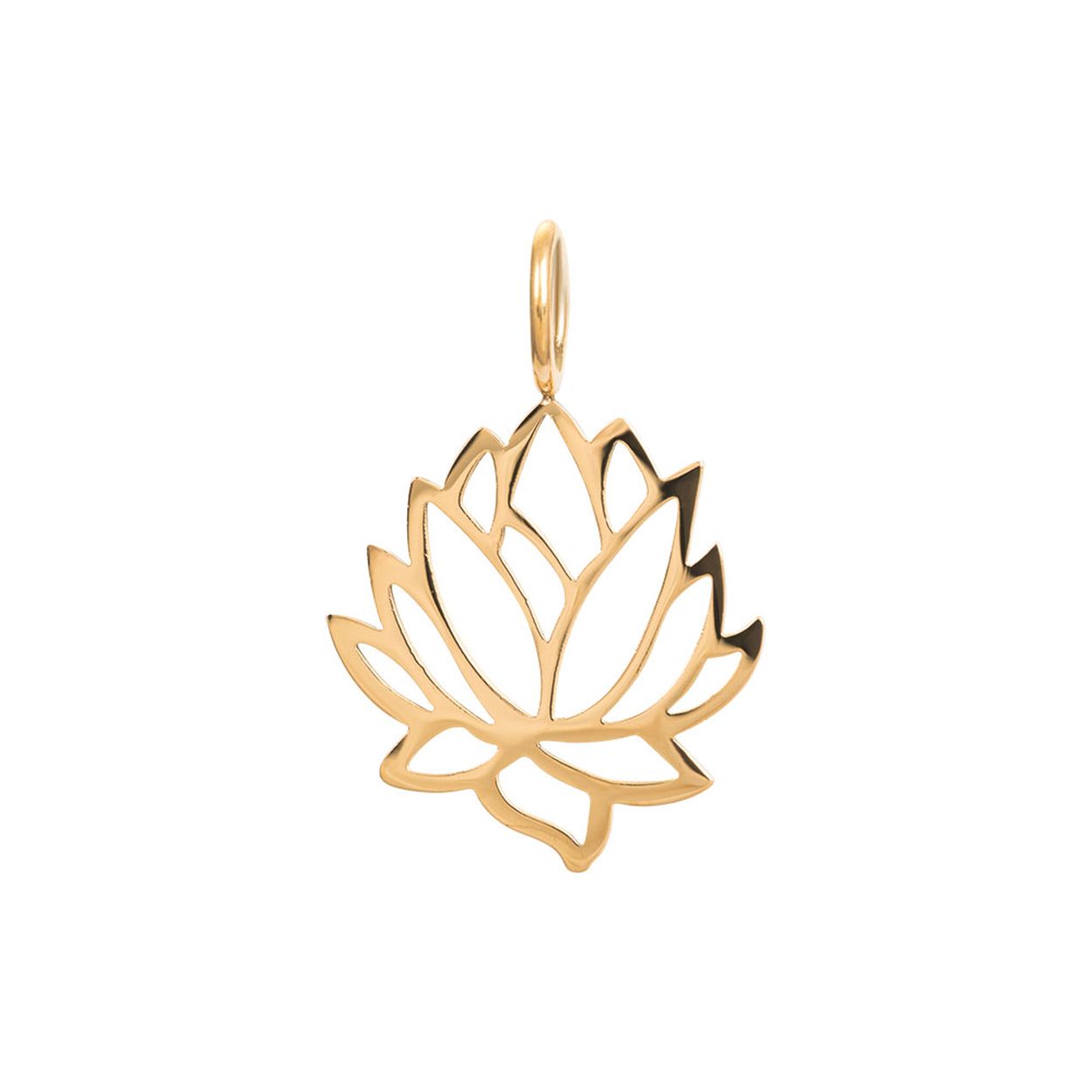 Dit is een goudkleurige hanger uit de collectie  Lotus